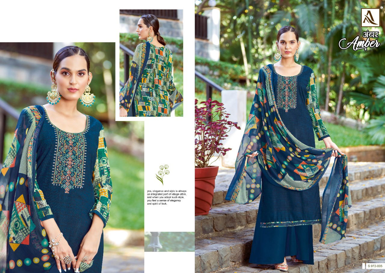 Alok Amber 7 New Latest Festive Wear Designer Dress Material Collection